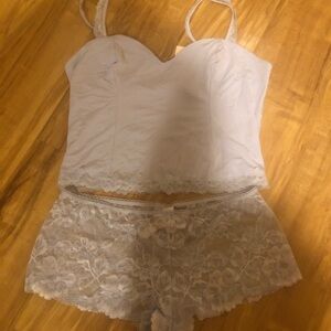 Victoria's Secret Light Blue Lace Chemise Set